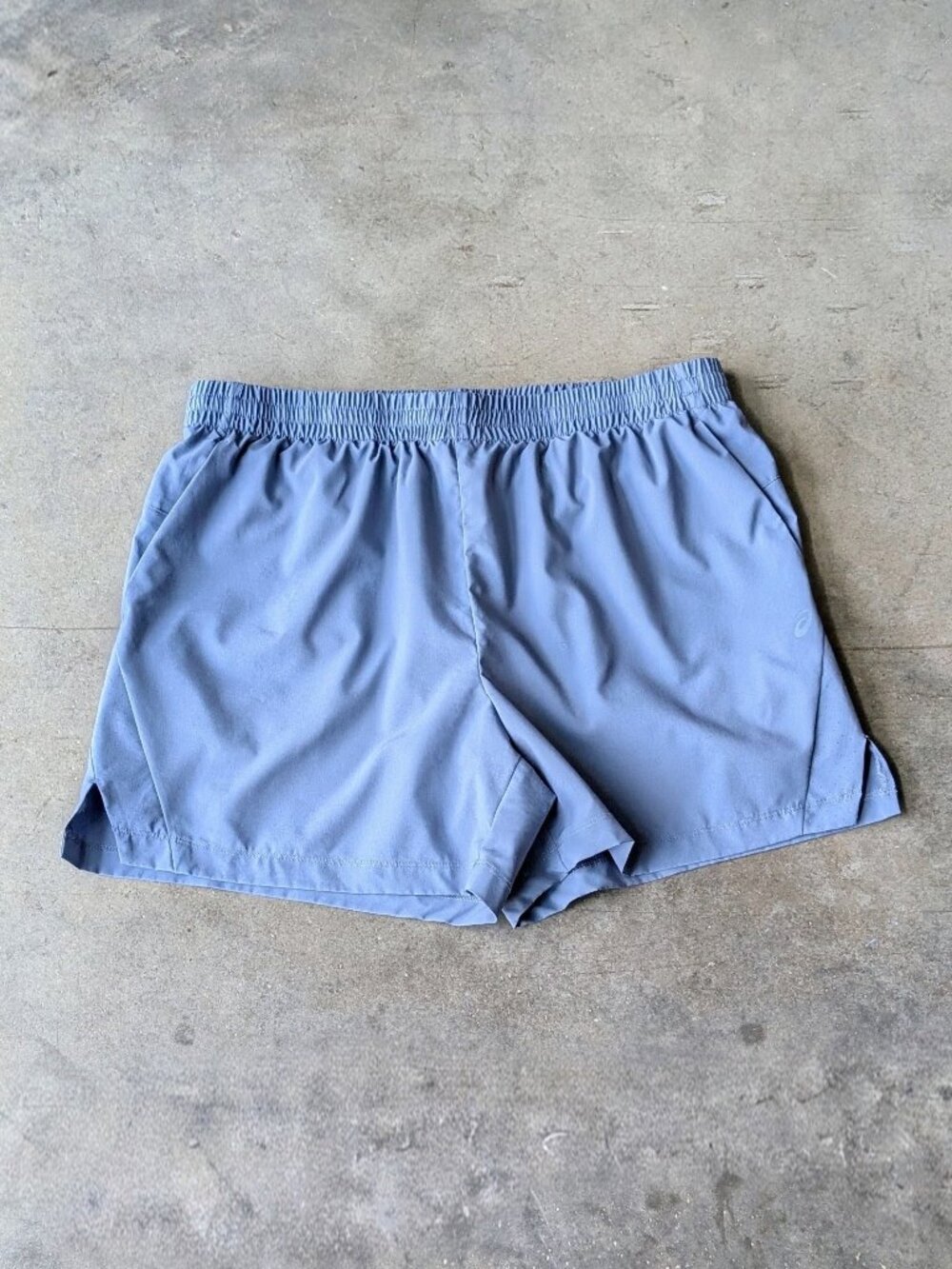 Asics Men's Blue Athletic Running Shorts large